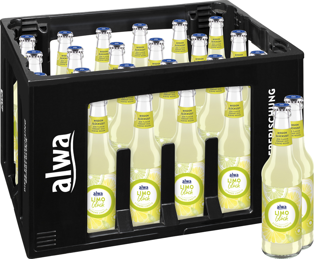 Alwa LimoGlück Zitrone-Limette 24x0,33 l